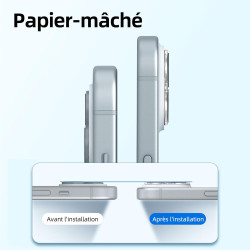NEW'C Lot de 4, 2 x Verre Trempé pour iPhone 15 Plus (6.7") et 2 x Protection Caméra Arrière - sans Bulles d'air -Ultra Résistan