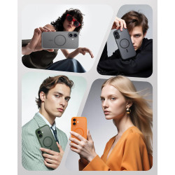TOCOL Coque Magnétique pour iPhone 17 6,3 Pouces, Compatible avec MagSafe, Anneau Magnétique Intégré, Protection de l'objectif a