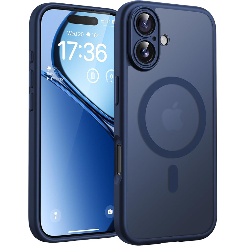 TOCOL Coque Magnétique pour iPhone 17 6,3 Pouces, Compatible avec MagSafe, Anneau Magnétique Intégré, Protection de l'objectif a