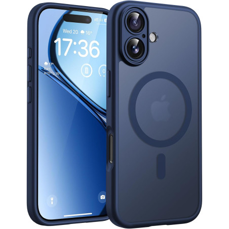 TOCOL Coque Magnétique pour iPhone 17 6,3 Pouces, Compatible avec MagSafe, Anneau Magnétique Intégré, Protection de l'objectif a