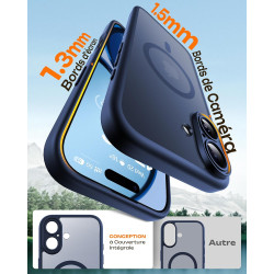 TOCOL Coque Magnétique pour iPhone 17 6,3 Pouces, Compatible avec MagSafe, Anneau Magnétique Intégré, Protection de l'objectif a