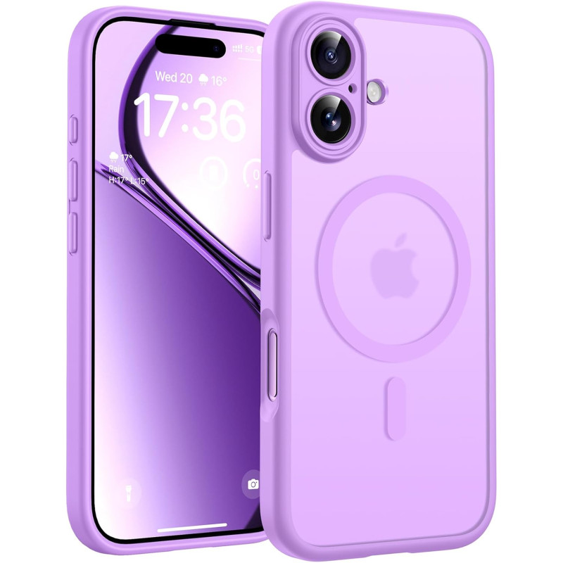 TOCOL Coque Magnétique pour iPhone 17 6,3 Pouces, Compatible avec MagSafe, Anneau Magnétique Intégré, Protection de l'objectif a