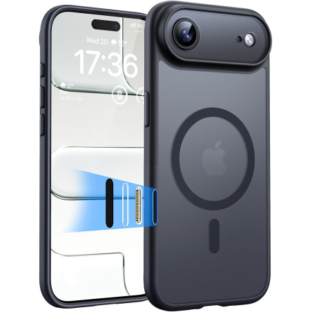 TOCOL Coque Magnétique pour iPhone Air 6,5 Pouces, avec Boutons de Contrôle de la Caméra, Compatible avec MagSafe, Anneau Magnét