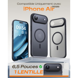 TOCOL Coque Magnétique pour iPhone Air 6,5 Pouces, avec Boutons de Contrôle de la Caméra, Compatible avec MagSafe, Anneau Magnét