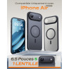 TOCOL Coque Magnétique pour iPhone Air 6,5 Pouces, avec Boutons de Contrôle de la Caméra, Compatible avec MagSafe, Anneau Magnét