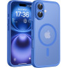 TOCOL Coque Magnétique pour iPhone 16 6,1 Pouces, Compatible avec MagSafe, Protection de l'objectif améliorée, Coque Mat Translu