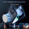 TOCOL Coque Magnétique pour iPhone 15 Pro Max 6,7 Pouces, Compatible avec MagSafe, Protection de l'objectif améliorée, Coque Mat