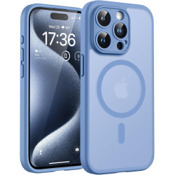 TOCOL Coque Magnétique pour iPhone 15 Pro Max 6,7 Pouces, Compatible avec MagSafe, Protection de l'objectif améliorée, Coque Mat