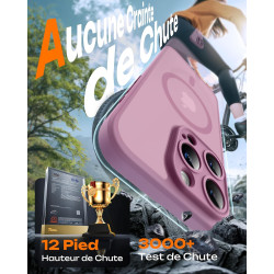 TOCOL Coque Magnétique pour iPhone 15 Pro Max 6,7 Pouces, Compatible avec MagSafe, Protection de l'objectif améliorée, Coque Mat