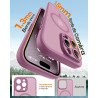 TOCOL Coque Magnétique pour iPhone 15 Pro Max 6,7 Pouces, Compatible avec MagSafe, Protection de l'objectif améliorée, Coque Mat