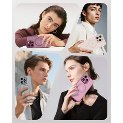 TOCOL Coque Magnétique pour iPhone 15 Pro Max 6,7 Pouces, Compatible avec MagSafe, Protection de l'objectif améliorée, Coque Mat