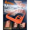 Tocol coque magnétique pour iphone 16 6,1 pouces, compatible avec magsafe, protection de l'objectif améliorée, coque mat translu