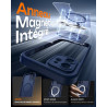 TOCOL Coque Magnétique pour iPhone 12 6,1 Pouces, Compatible avec MagSafe, Protection de l'objectif améliorée, Coque Mat Translu