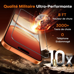 TOCOL Verre Trempé pour iPhone 17 Pro Max, iPhone 16 Pro Max, Dépoussiérage Automatique, Sans Bulles, Dureté 9H, Couverture Comp