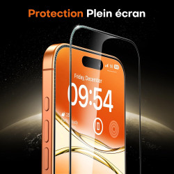 TOCOL Verre Trempé pour iPhone 17 Pro Max, iPhone 16 Pro Max, Dépoussiérage Automatique, Sans Bulles, Dureté 9H, Couverture Comp