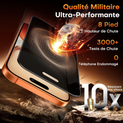 TOCOL Verre Trempé Anti Espion pour iPhone 17 Pro Max, iPhone 16 Pro Max, Véritable Anti-Espion à 25°, Dépoussiérage Automatique