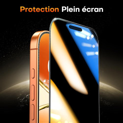 TOCOL Verre Trempé Anti Espion pour iPhone 17 Pro Max, iPhone 16 Pro Max, Véritable Anti-Espion à 25°, Dépoussiérage Automatique