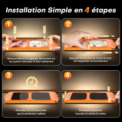 TOCOL Verre Trempé Anti Espion pour iPhone 17 Pro Max, iPhone 16 Pro Max, Véritable Anti-Espion à 25°, Dépoussiérage Automatique