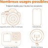 Amazon Basics Trépied Extensible pour Téléphone et Perche à Selfie 162,0cm, avec Télécommande sans Fil, Noir