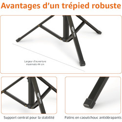 Amazon Basics Trépied Extensible pour Téléphone et Perche à Selfie 162,0cm, avec Télécommande sans Fil, Noir