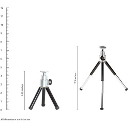 Amazon Basics Mini Trépied Léger 19,0cm, Extensible, Compatible avec les Petits Appareils (Support de Téléphone et Télécommande 