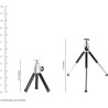 Amazon Basics Mini Trépied Léger 19,0cm, Extensible, Compatible avec les Petits Appareils (Support de Téléphone et Télécommande 