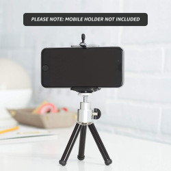 Amazon Basics Mini Trépied Léger 19,0cm, Extensible, Compatible avec les Petits Appareils (Support de Téléphone et Télécommande 