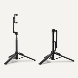 Amazon Basics Perche à Selfie de 91,0cm pour Téléphone, Trépied Portable et Extensible, avec Télécommande sans Fil, Noir