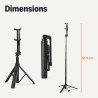 Amazon Basics Perche à Selfie de 91,0cm pour Téléphone, Trépied Portable et Extensible, avec Télécommande sans Fil, Noir