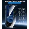 Magnétique Coque pour iPhone 15 avec 1 Verre Trempé, Compatible avec MagSafe, Protection Contre Les Chutes de qualité Militaire,