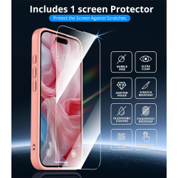 Magnétique Coque pour iPhone 16 avec 1 Verre Trempé, Compatible avec MagSafe, Protection Contre Les Chutes de qualité Militaire,