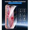 Magnétique Coque pour iPhone 16 avec 1 Verre Trempé, Compatible avec MagSafe, Protection Contre Les Chutes de qualité Militaire,