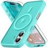 Magnétique Coque pour iPhone 16 avec 1 Verre Trempé, Compatible avec MagSafe, Protection Contre Les Chutes de qualité Militaire,