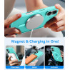 Magnétique Coque pour iPhone 16 avec 1 Verre Trempé, Compatible avec MagSafe, Protection Contre Les Chutes de qualité Militaire,