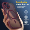 Oududianzi - Coque pour iPhone 15 Compatible avec MagSafe Magnétique, Housse de Arrière Translucide Givrée PC, TPU Silicone Bump