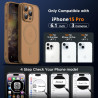 Oududianzi-coque pour iphone 15 pro compatible avec magsafe magnétique, housse de arrière translucide givrée pc, tpu silicone bu