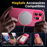 Oududianzi-Coque pour iPhone 15 Pro Compatible avec MagSafe Magnétique, Housse de Arrière Translucide Givrée PC, TPU Silicone Bu