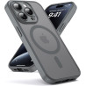 Oududianzi-coque pour iphone 15 pro compatible avec magsafe magnétique, housse de arrière translucide givrée pc, tpu silicone bu