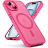 Oududianzi - Coque pour iPhone 15 Compatible avec MagSafe Magnétique, Housse de Arrière Translucide Givrée PC, TPU Silicone Bump
