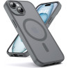 Oududianzi - coque pour iphone 15 compatible avec magsafe magnétique, housse de arrière translucide givrée pc, tpu silicone bump