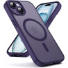 Oududianzi - Coque pour iPhone 15 Compatible avec MagSafe Magnétique, Housse de Arrière Translucide Givrée PC, TPU Silicone Bump