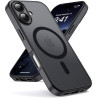 Oududianzi - Coque pour iPhone 16 Compatible avec MagSafe Magnétique, Housse de Arrière Translucide Givrée PC, TPU Silicone Bump