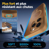 Oududianzi-coque pour iphone 16 pro compatible avec magsafe magnétique, housse de arrière translucide givrée pc, tpu silicone bu