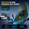 Oududianzi-coque pour iphone 16 pro compatible avec magsafe magnétique, housse de arrière translucide givrée pc, tpu silicone bu