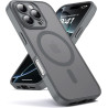 Oududianzi-coque pour iphone 16 pro compatible avec magsafe magnétique, housse de arrière translucide givrée pc, tpu silicone bu