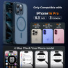 Oududianzi-Coque pour iPhone 16 Pro Compatible avec MagSafe Magnétique, Housse de Arrière Translucide Givrée PC, TPU Silicone Bu
