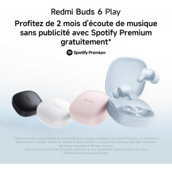 Xiaomi rougemi buds 6 play–casque sans fil bluetooth,ecouteurs bluetooth,conducteurs 10 mm,5 modes eq,jusqu'à 7.5h+36h autonomie