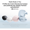 Xiaomi rougemi buds 6 play–casque sans fil bluetooth,ecouteurs bluetooth,conducteurs 10 mm,5 modes eq,jusqu'à 7.5h+36h autonomie