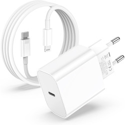 Chargeur iPhone,Chargeur Rapide avec 2M Câble USB C,Type C Adaptateur Secteur pour Original Apple iPhone 14/13/12/11/Plus/Pro/Pr