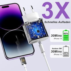 Chargeur iPhone,Chargeur Rapide avec 2M Câble USB C,Type C Adaptateur Secteur pour Original Apple iPhone 14/13/12/11/Plus/Pro/Pr